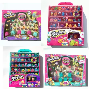 Orijinal Shopkinss Oyuncaklar Süper Shopper Bebek Seti Sevimli Eğlenceli Shopkinss Çocuk Oyun Evi Şekil parti oyuncakları Alışveriş Depolama Tankı Hediye