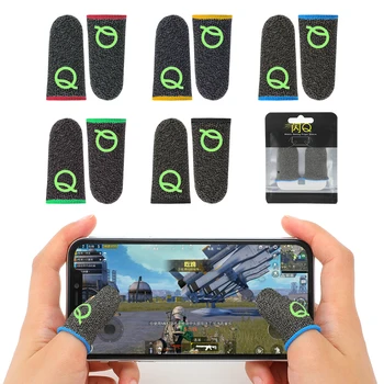 Oyun Parmak Kol Oyun Denetleyicisi Sweatproof Eldiven Nefes Parmak Uçları Mobil Oyunlar İçin Dokunmatik Ekran Parmak Karyolası Kapağı