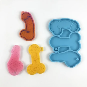 Penis Anahtarlık Epoksi Reçine Kalıp Takı Kolye Süslemeleri silikon Kalıp DIY El Sanatları Polimer Kil Döküm Araçları