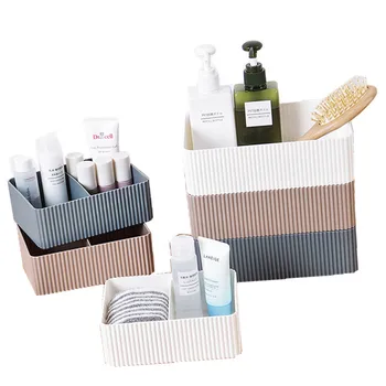 Plastik makyaj kutusu Kutusu Banyo kozmetik düzenleyici Masaüstü Makyaj Takı saklama kutusu Çeşitli Eşyalar Masa Dolabı Konteyner
