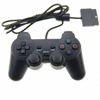 Play station 2 için Kablolu Bağlantı Gamepad Çift Titreşim Oyun Denetleyicisi Joypad gamepad Sony PS2 Oyun konsolu joystick