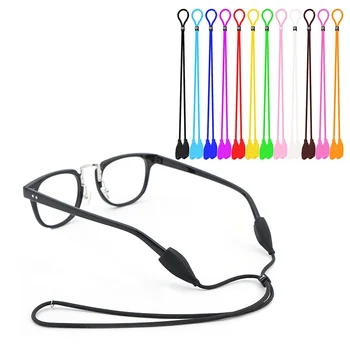 Renkli Silikon Gözlük Halat spor gözlükler Kordon Yetişkin kaymaz Gözlük Kablosu spor gözlükler Dize