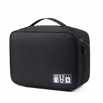 Seyahat Kablosu Çantası Taşınabilir saklama çantası USB Alet Teller Şarj Kozmetik Çantası Tel Fermuar çanta Aksesuarları Malzemeleri
