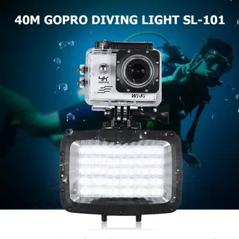 SL - 101 LED Dalış Kamera Video dolgu ışığı 1800LM Fotoğraf Lamba Sualtı dalış ışığı GoPro 3 4 Fotoğraf stüdyosu Aksesuarları
