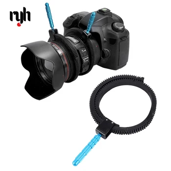 SLR DSLR Kamera Aksesuarları için Ayarlanabilir Kauçuk Takip Odak Dişli Kemer DSLR Kamera Kamera için Alüminyum Alaşım Kavrama ile