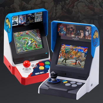 SNK NEO GEO Mini Ev Nostaljik Oyun Konsolu Rocker tipi Çift Hatta TV Retro El Arcade Savaşçıların Kralı Metal Sümüklü Böcek