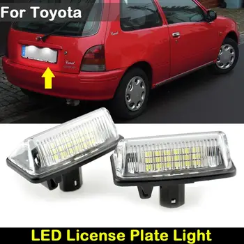 Toyota Corolla için E11 Taç S180 Starlet EP91 Vios Previa ACR50 GSR50 Araba Arka beyaz LED plaka aydınlatma ışığı plaka lambası