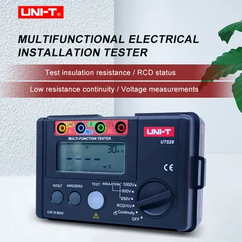 UNI-T UT526 İşlevli Elektrik Test Yalıtım Direnci RCD Testi Düşük Direnç Süreklilik ve Gerilim Ölçümleri