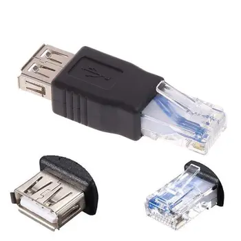 USB A Dişi-Dişi Kablo RJ45 Devrim Adaptörü RJ45-USB AF Adaptörü