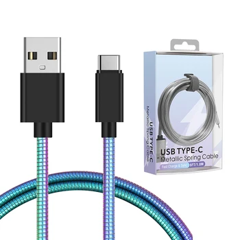 USB C Tipi Kablo Çinko Alaşım Metal Örgülü USB C Kablosu iPhone 8 XS 12 13 Pro Yüksek Hızlı Veri Hızlı Şarj Mikro USB kablosu