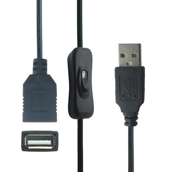 USB kablosu Yeni 30cm USB 2.0 A Erkek A Dişi Uzatma Genişletici Siyah Kablo İle Açma kapama Kablosu