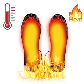 USB ısıtmalı ayakkabı tabanlık ayak sıcak çorap Pad Mat elektrikli ısıtma tabanlık yıkanabilir sıcak termal tabanlık Unisex boyutu 35-45