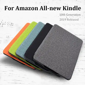 Uyandırma / Uyku Bez Doku Kapak PU Deri Akıllı Kılıf Koruyucu Kabuk Amazon All-new Kindle 10th Gen 2019 Çıkış
