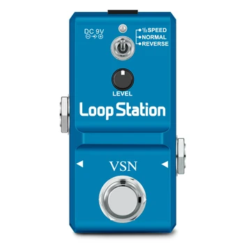 VSN LN-332AS Gitar Mini Döngü İstasyonu SD Kart Pedalı Looper Etkisi Pedallar 10 Dakika Kayıt Sınırsız 3 Modları Gerçek Bypass