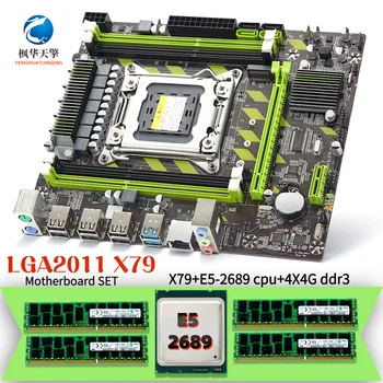 X79 anakart LGA2011 E5 2689 CPU 4 adet x 4 GB = 16 GB DDR3 1333 MHz 10600 ECC REG Bellek Seti M-ATX kombinasyonları M. 2 SSD