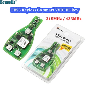 Xhorse MB Evrensel FBS3 BGA Anahtarsız Gitmek Akıllı VVDI OLABİLİR Anahtar 315 MHz/433 MHZ için W204 W207 W212 W164 W166 W221 CLK