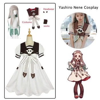 Yashiro Nene Cosplay Tuvalet Bağlı Hanako Kun Cosplay Kostüm Peruk Anime Yashiro Nene Elbise Headdress Cadılar Bayramı Kostüm Hediye