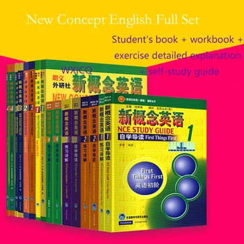Yeni konsept İngilizce tam set ders kitapları 1234 cilt seti toplam 16 cilt uygulama detaylı kendi kendine çalışma kılavuzu ders kitabı