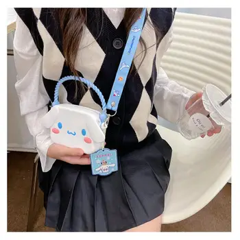 Yeni Sanrio Çanta Kawaii Cinnamoroll Kuromi Benim Melody Çanta bozuk para cüzdanı Silikon Cüzdan Moda omuzdan askili çanta Süsler Kız Hediye