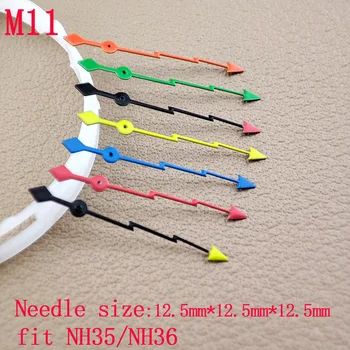 yeşil ışıklı NH35 eller NH36 eller pointer Gümüş iğne İzle aksesuarları için uygun nh35 İkinci El nh36 hareketi M11