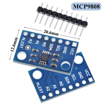 Yüksek Doğruluk Sıcaklık Sensörü MCP9808 I2C kesme panosu Modülü 2.7 V-5V Mantık Gerilim Arduino için 9808