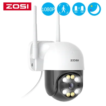 ZOSI H. 256 2MP PTZ Wifi Kamera 2 Yönlü Ses İnsan Algılama Starlight Gece Görüş 1080P Açık Güvenlik kablosuz kamera