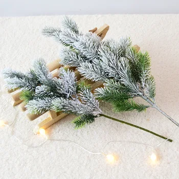 Çam iğneleri yapay çiçek simülasyon şube Noel ağacı dekorasyon aksesuarları dıy buket hediye masaüstü dekorasyon