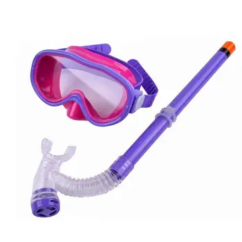 Çocuk Çocuk Sualtı Scubas dalış maskesi ve Şnorkel Anti-Sis Gözlük Gözlük Dalış Yüzme Kolay Nefes Tüpü Seti 