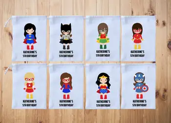 Özelleştirmek Süper Kahramanlar Parti Hediyeler Çanta Doğum Günü Favor çanta Süper Kahramanlar Parti Çanta için hediyeler veya davranır Erkek kız Parti Malzemeleri