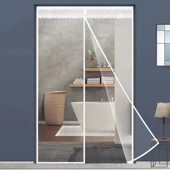 Beyaz Kapı Perdeleri Manyetik Pvc Plastik şeffaf kapı perdesi Kendinden yapışkanlı Kurulum Yalıtım Odası Mutfak Bölümü