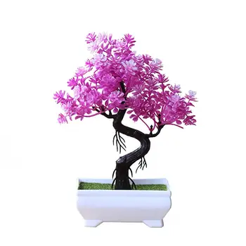 Yapay Saksı Küçük Sahte Ağaç Pot Bonsai Simülasyon Bitki Ev Ofis Dekor Masa Centerpieces Hediye Çiçek Süsler
