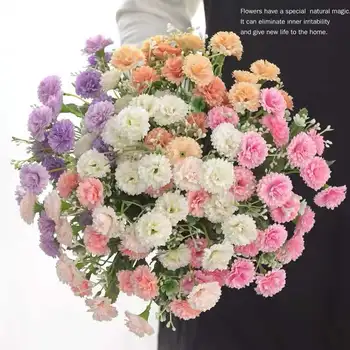 Yapay çiçekler 30 cm Ortanca Karanfil Küçük Leylak Ipek Düğün Gelin Buketi DIY Parti Ev Yatak Odası Dekorasyon Bitkiler