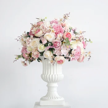 Yüksek kaliteli çiçek topu ipek yapay çiçek düğün malzemeleri düzeni sahne düğün T sahne yol kurşun simülasyon çiçek 39 cm